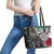 Aztec Warrior Mexican Leather Tote Bag Aztec Calendar Coat of Arms