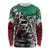 Aztec Warrior Mexican Long Sleeve Shirt Aztec Calendar Coat of Arms