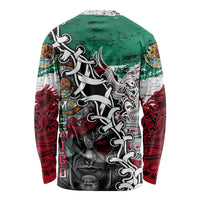 Aztec Warrior Mexican Long Sleeve Shirt Aztec Calendar Coat of Arms