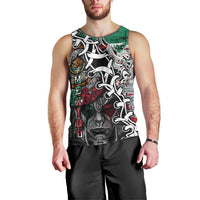 Aztec Warrior Mexican Men Tank Top Aztec Calendar Coat of Arms