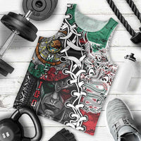 Aztec Warrior Mexican Men Tank Top Aztec Calendar Coat of Arms