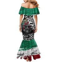 Aztec Warrior Mexican Mermaid Dress Aztec Calendar Coat of Arms