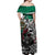 Aztec Warrior Mexican Off Shoulder Maxi Dress Aztec Calendar Coat of Arms