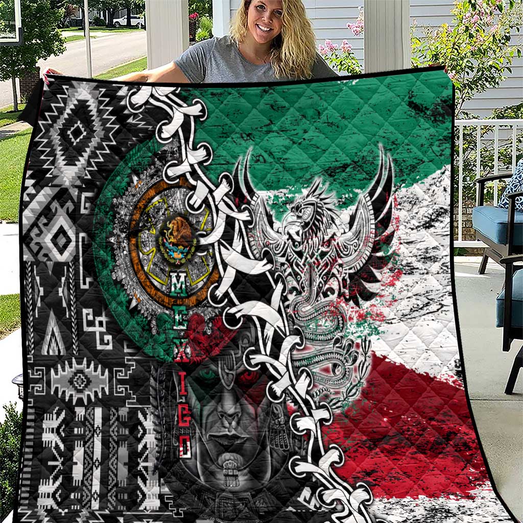 Aztec Warrior Mexican Quilt Aztec Calendar Coat of Arms