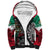 Aztec Warrior Mexican Sherpa Hoodie Aztec Calendar Coat of Arms