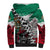 Aztec Warrior Mexican Sherpa Hoodie Aztec Calendar Coat of Arms