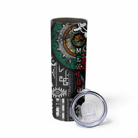 Aztec Warrior Mexican Skinny Tumbler Aztec Calendar Coat of Arms