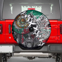 Aztec Warrior Mexican Spare Tire Cover Aztec Calendar Coat of Arms