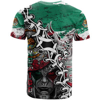 Aztec Warrior Mexican T Shirt Aztec Calendar Coat of Arms