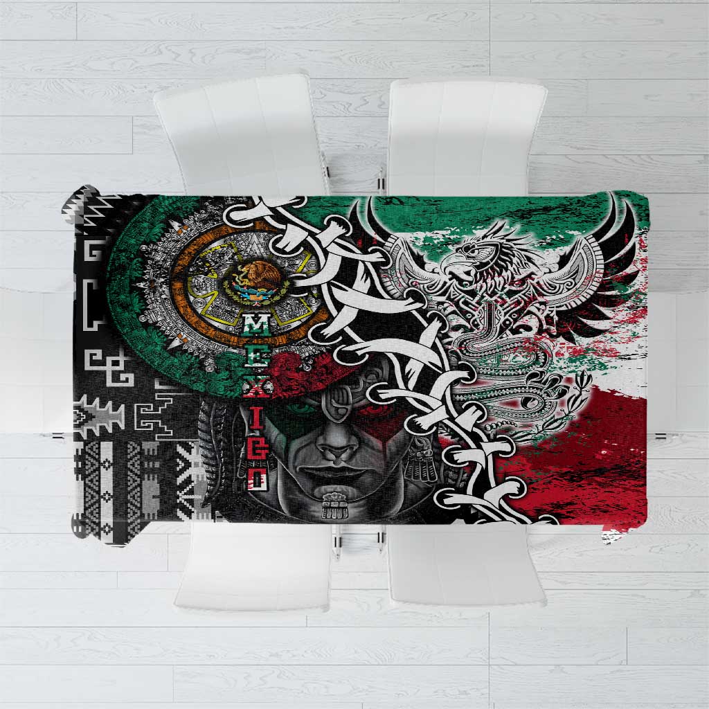 Aztec Warrior Mexican Tablecloth Aztec Calendar Coat of Arms