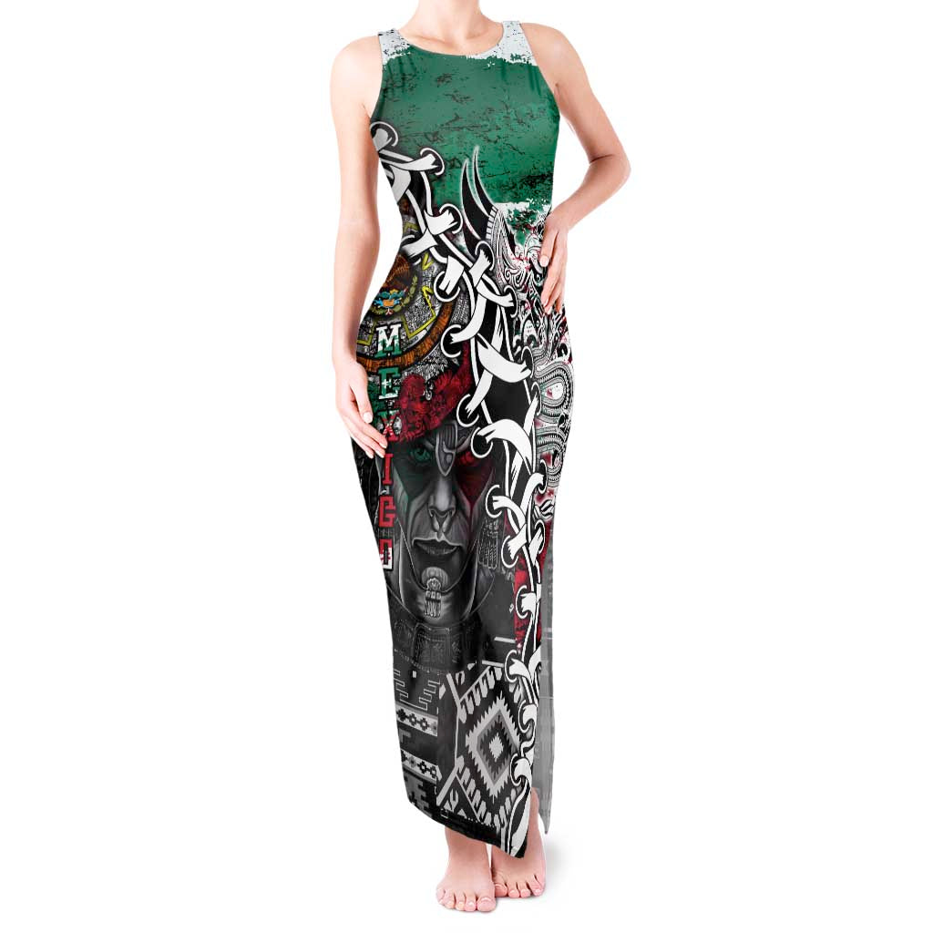 Aztec Warrior Mexican Tank Maxi Dress Aztec Calendar Coat of Arms