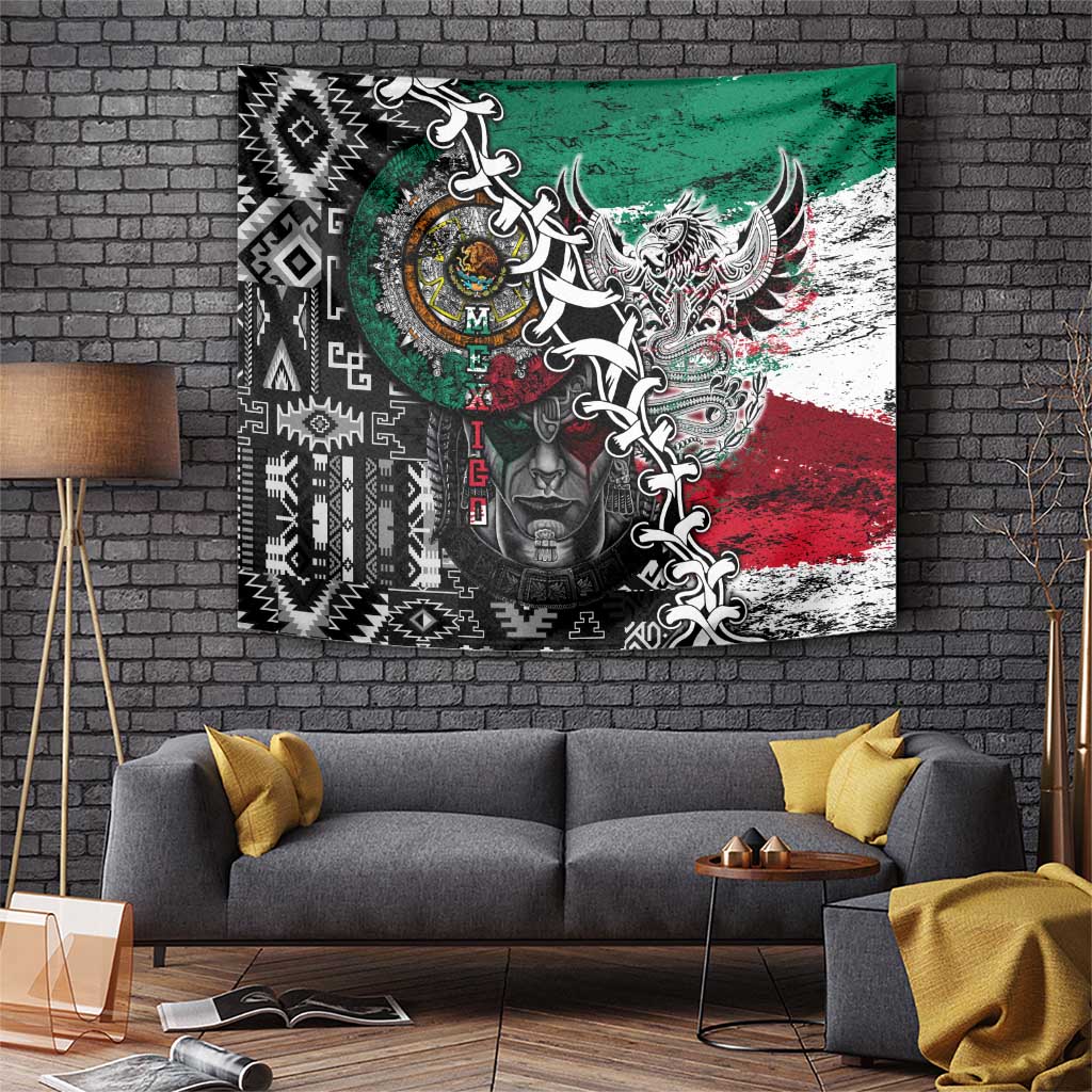 Aztec Warrior Mexican Tapestry Aztec Calendar Coat of Arms