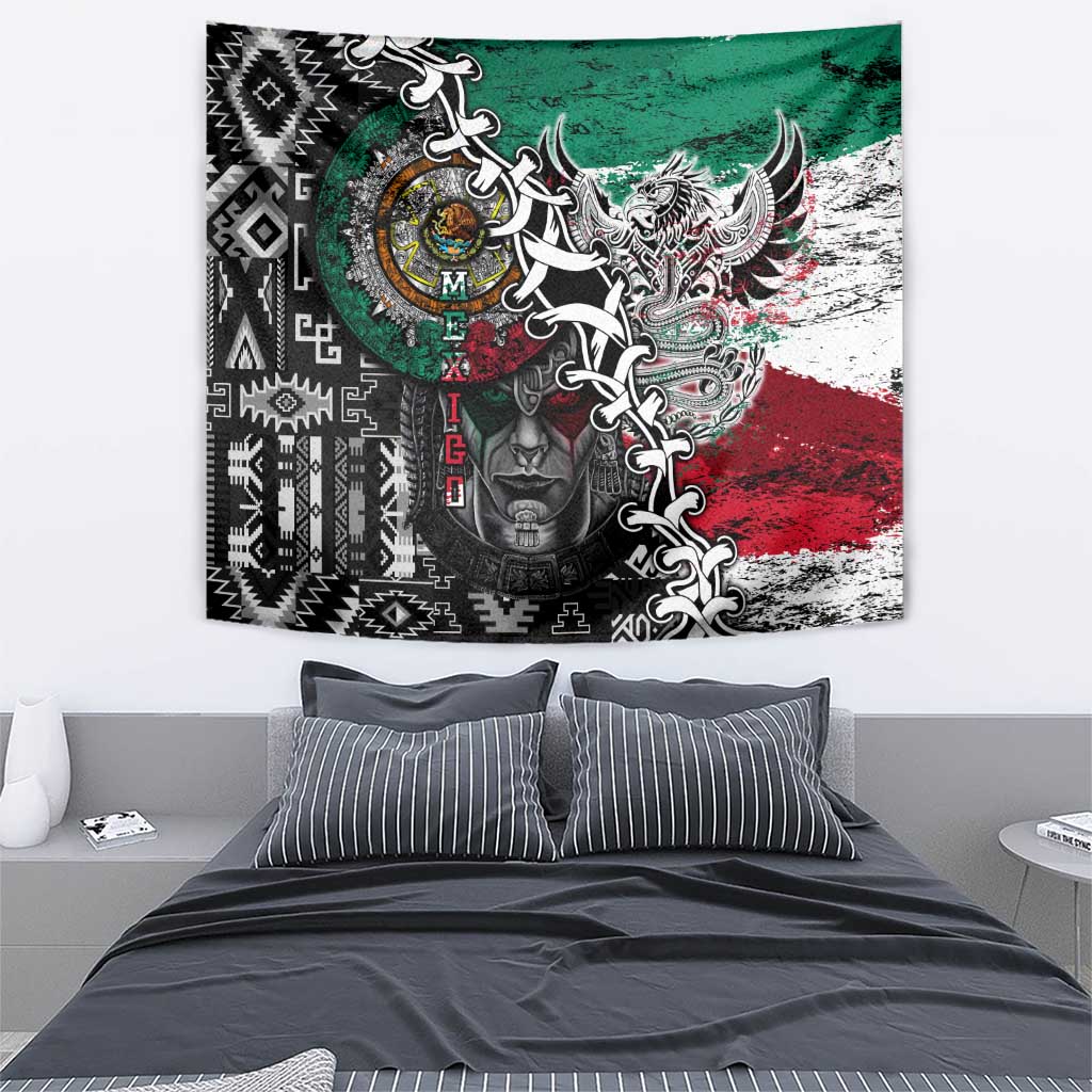 Aztec Warrior Mexican Tapestry Aztec Calendar Coat of Arms