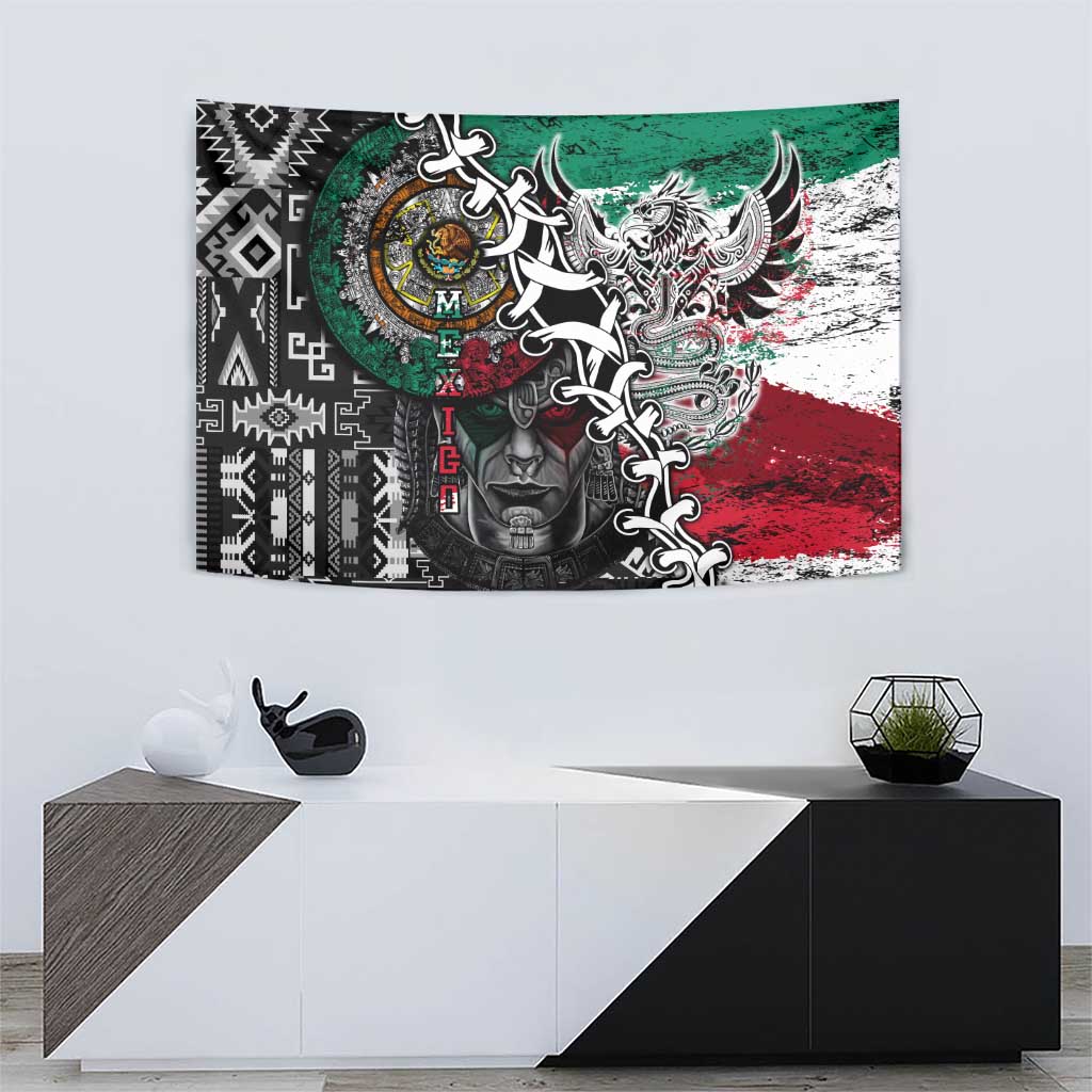 Aztec Warrior Mexican Tapestry Aztec Calendar Coat of Arms