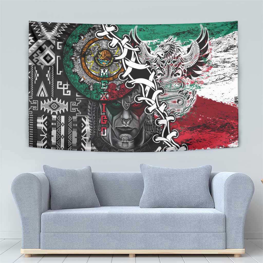 Aztec Warrior Mexican Tapestry Aztec Calendar Coat of Arms
