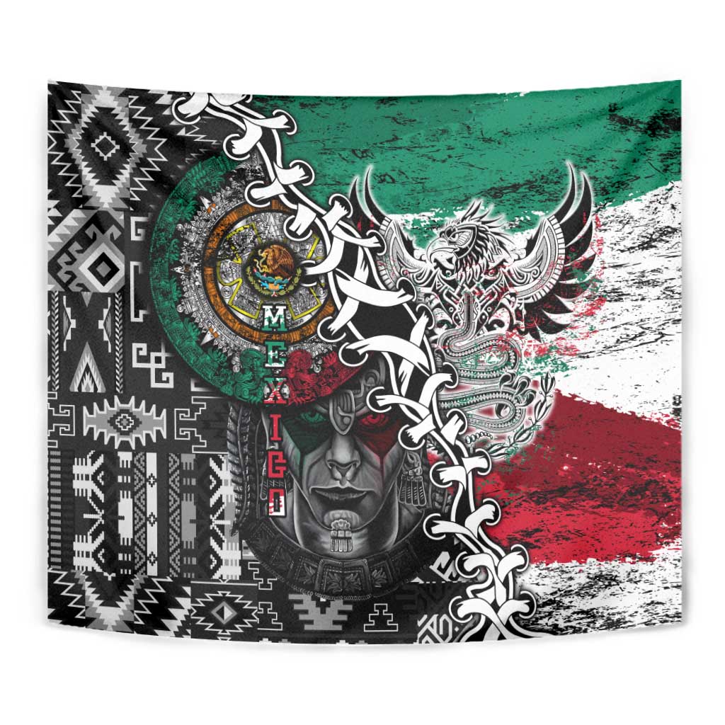 Aztec Warrior Mexican Tapestry Aztec Calendar Coat of Arms