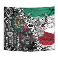 Aztec Warrior Mexican Tapestry Aztec Calendar Coat of Arms