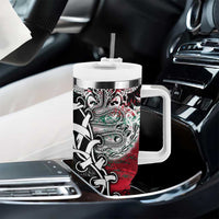 Aztec Warrior Mexican Tumbler With Handle Aztec Calendar Coat of Arms