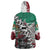 Aztec Warrior Mexican Wearable Blanket Hoodie Aztec Calendar Coat of Arms