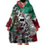 Aztec Warrior Mexican Wearable Blanket Hoodie Aztec Calendar Coat of Arms