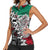 Aztec Warrior Mexican Women Sleeveless Polo Shirt Aztec Calendar Coat of Arms