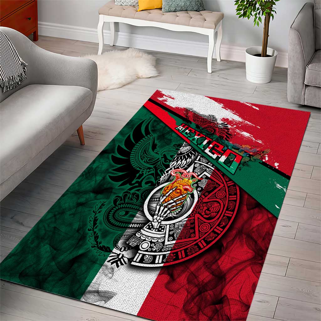 My Home My Blood Mexico Area Rug Mexican Map Aztec