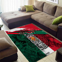 My Home My Blood Mexico Area Rug Mexican Map Aztec