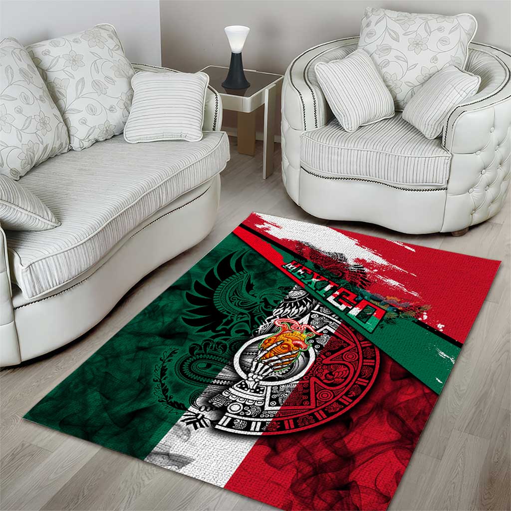 My Home My Blood Mexico Area Rug Mexican Map Aztec