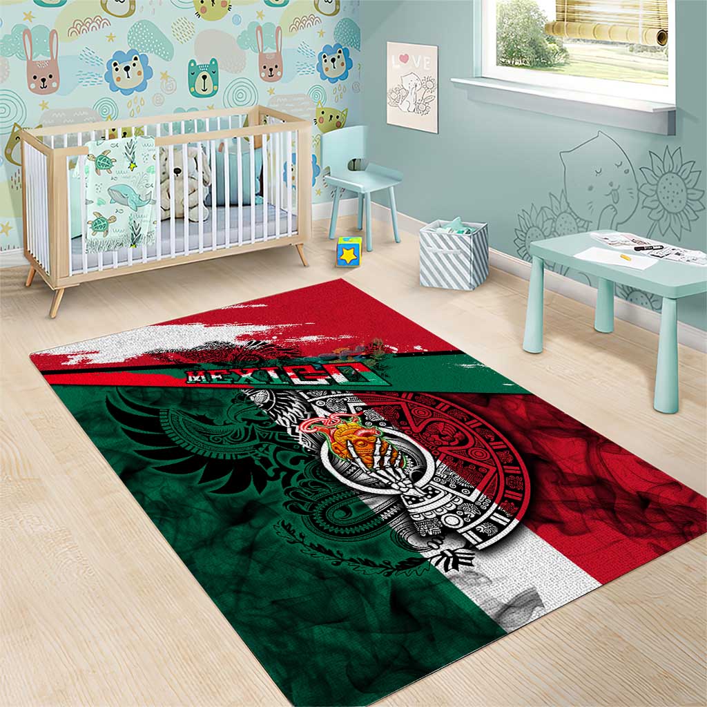 My Home My Blood Mexico Area Rug Mexican Map Aztec