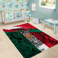 My Home My Blood Mexico Area Rug Mexican Map Aztec