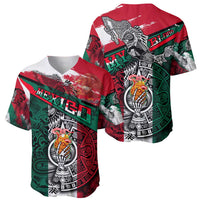 My Home My Blood Mexico Baseball Jersey Mexican Map Aztec