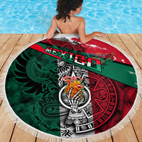 My Home My Blood Mexico Beach Blanket Mexican Map Aztec