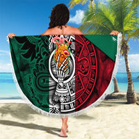 My Home My Blood Mexico Beach Blanket Mexican Map Aztec