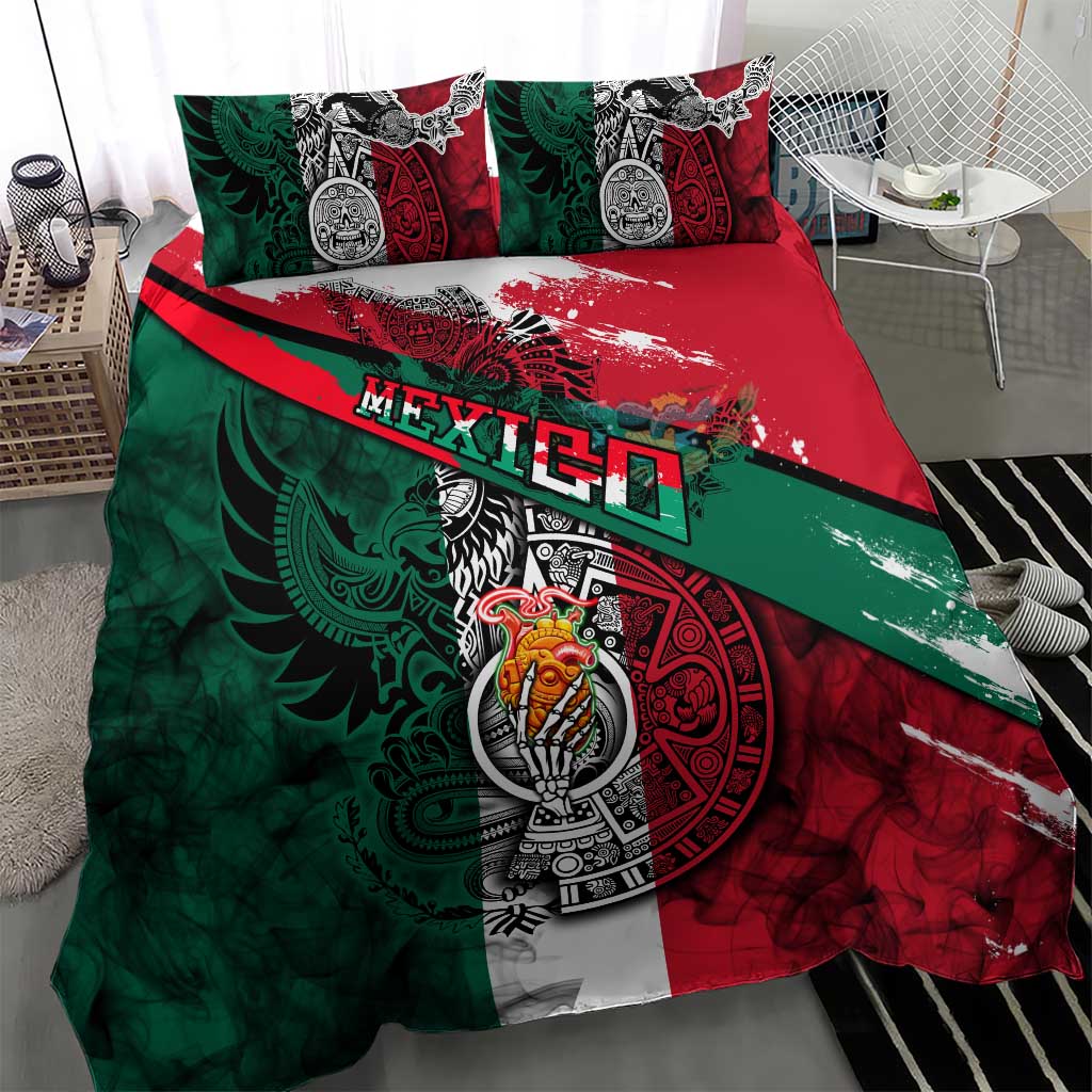 My Home My Blood Mexico Bedding Set Mexican Map Aztec