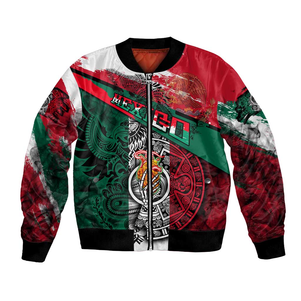 My Home My Blood Mexico Bomber Jacket Mexican Map Aztec