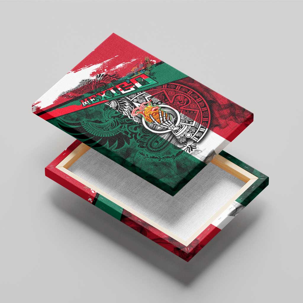 My Home My Blood Mexico Canvas Wall Art Mexican Map Aztec