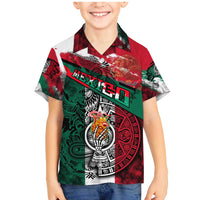 My Home My Blood Mexico Family Matching Mermaid Dress and Hawaiian Shirt Mexican Map Aztec