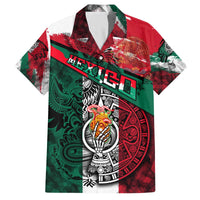 My Home My Blood Mexico Family Matching Off The Shoulder Long Sleeve Dress and Hawaiian Shirt Mexican Map Aztec