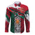 My Home My Blood Mexico Family Matching Off The Shoulder Long Sleeve Dress and Hawaiian Shirt Mexican Map Aztec