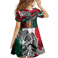 My Home My Blood Mexico Family Matching Short Sleeve Bodycon Dress and Hawaiian Shirt Mexican Map Aztec