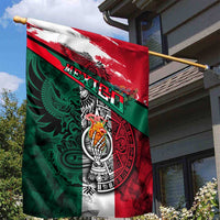 My Home My Blood Mexico Garden Flag Mexican Map Aztec