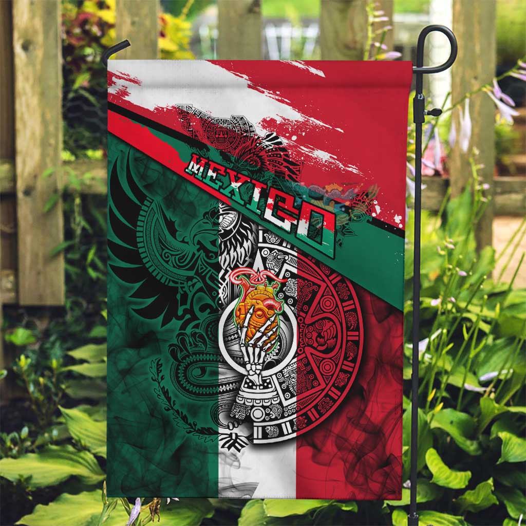 My Home My Blood Mexico Garden Flag Mexican Map Aztec