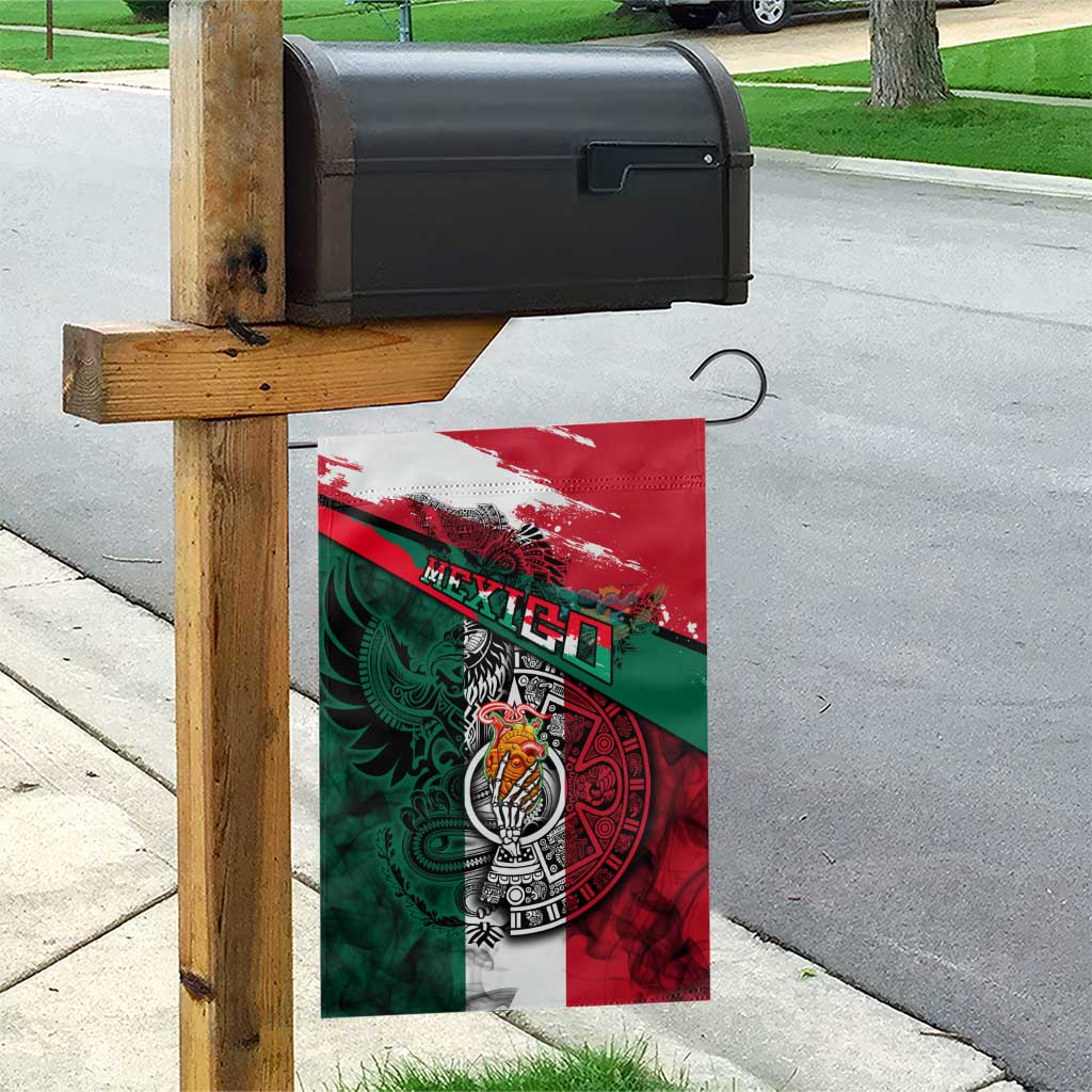 My Home My Blood Mexico Garden Flag Mexican Map Aztec