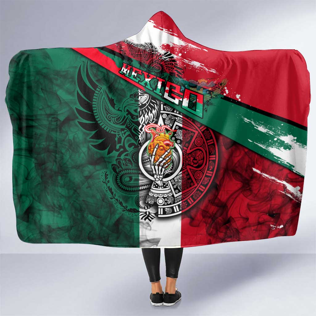 My Home My Blood Mexico Hooded Blanket Mexican Map Aztec