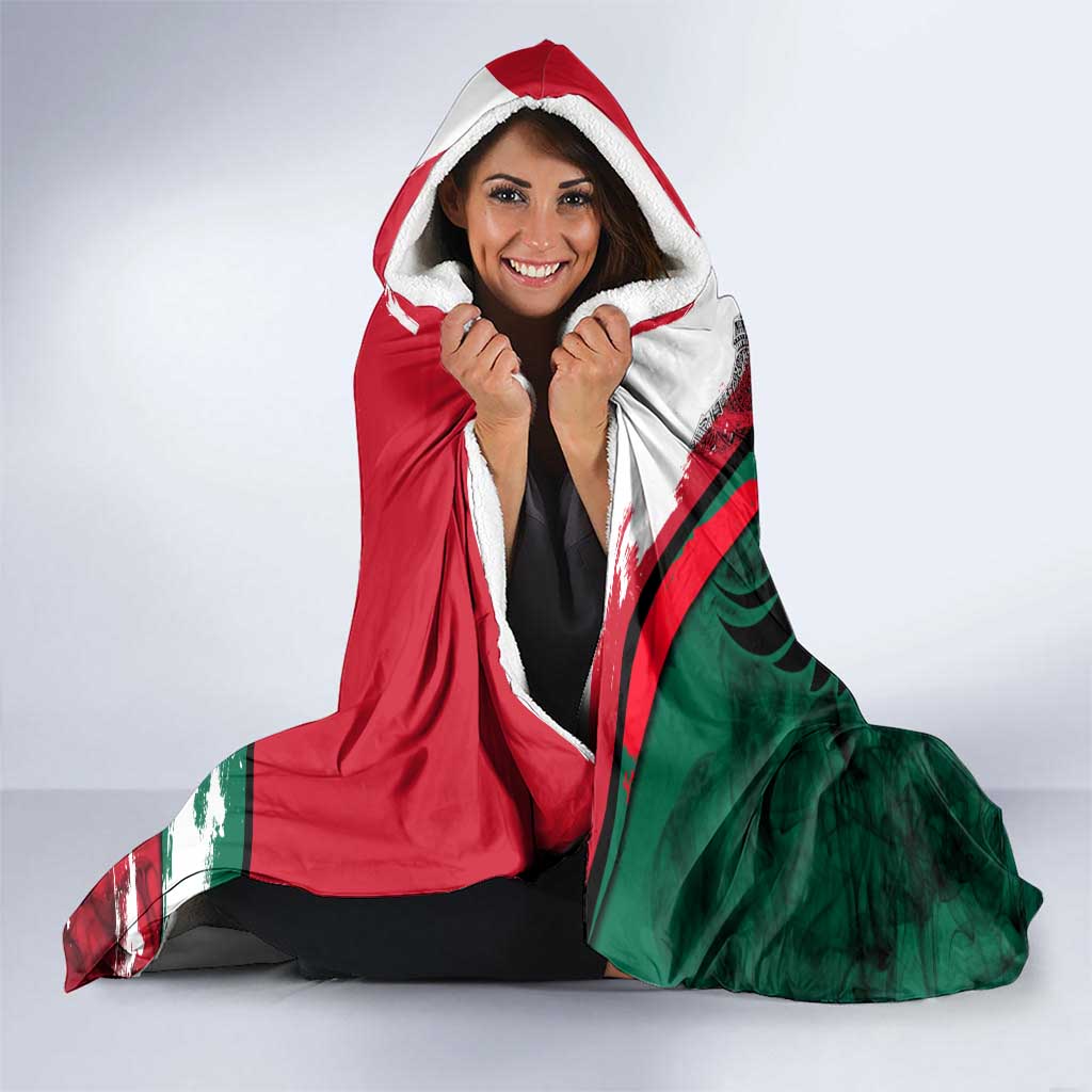 My Home My Blood Mexico Hooded Blanket Mexican Map Aztec