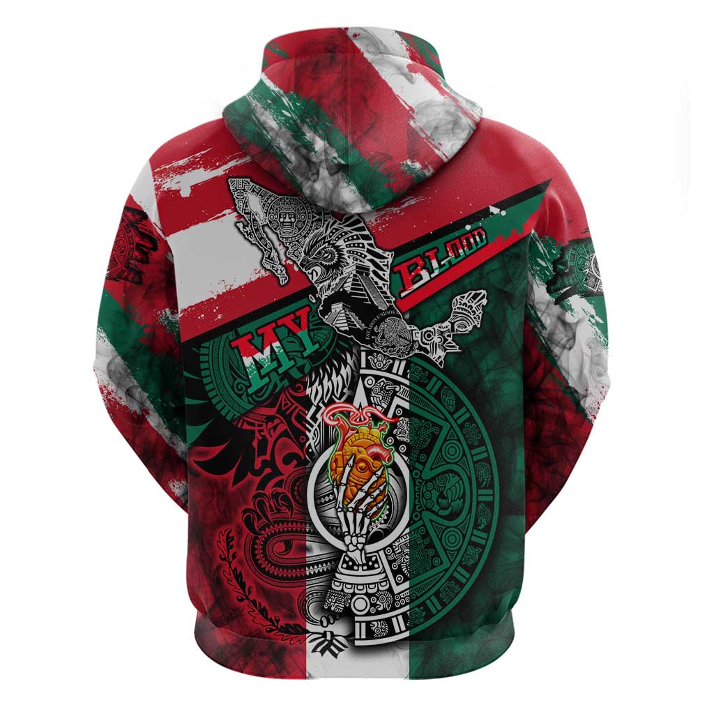 My Home My Blood Mexico Hoodie Mexican Map Aztec