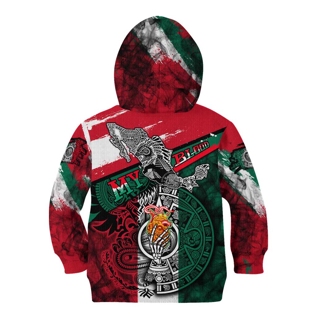 My Home My Blood Mexico Kid Hoodie Mexican Map Aztec