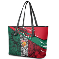 My Home My Blood Mexico Leather Tote Bag Mexican Map Aztec