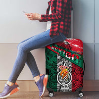 My Home My Blood Mexico Luggage Cover Mexican Map Aztec