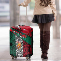 My Home My Blood Mexico Luggage Cover Mexican Map Aztec